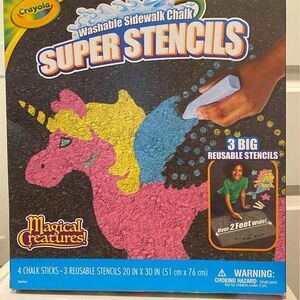 NEW Crayola Super Stencils Magical Creatures